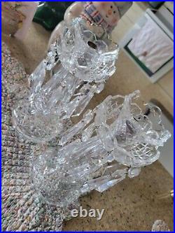 1 Pair Vintage Waterford Crystal LISMORE Candelabras 10Tall