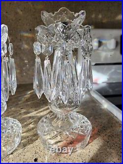 1 Pair Vintage Waterford Crystal LISMORE Candelabras 10Tall 2 pair Availabl