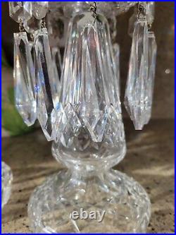 1 Pair Vintage Waterford Crystal LISMORE Candelabras 10Tall 2 pair Availabl
