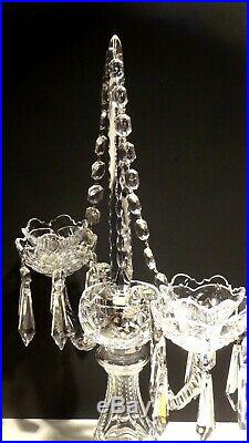 1 Rare Vintage Waterford Crystal C2 Candelabra Candlestick Holder Ireland