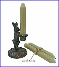 10 Antique French Style Rabbit Hare Candlestick Candle Holder Xmas Dinner Table