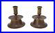 16th-17th-Century-Dutch-Brass-MID-Drip-Capstan-Candlestick-s-In-Old-Patina-Rare-01-peu