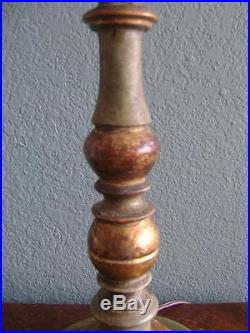 17th Century Antique Italian Candlestick Lamp Rewired Vintage