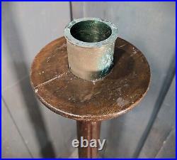 1930's Vintage Tall Oak Church Paschal Candlestick from St John's Newbold