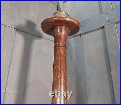 1930's Vintage Tall Oak Church Paschal Candlestick from St John's Newbold