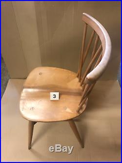 1960 Vintage Ercol Windsor 376 Latticed Candlestick Dining Chair Elm Beech 3
