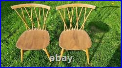 1960s Vintage Ercol Windsor Latticed Candlestick Chairs Model 376 x 4