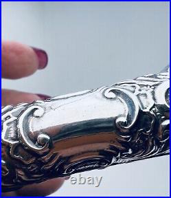 1966 Vintage Silver Repousse Candle Stick Holder 96.1mm Tall 85.7mm Base Diamete