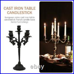 1Pc Vintage Candlestick Desktop Candle Shelf Chic Aroma Candle Holder Bronze