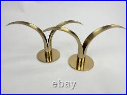 2-9wide x 5 Vintage made in Sweden Ystad- Metall Brass Lily Liljan Candlestick