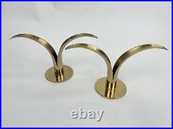 2-9wide x 5 Vintage made in Sweden Ystad- Metall Brass Lily Liljan Candlestick