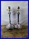 2-ART-NOUVEAU-vtg-silverplate-candlestick-pair-antique-table-sculpture-organic-01-rrl