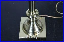 2 Brass Hollywood Regency Style Candlesticks Table Lamps Vintage Pair 28
