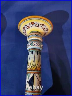 (2) FIMA DERUTA Pottery VARIO Candle Holders/Candlesticks 10.25 Beautifu