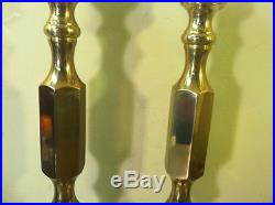2 Vintage Brass Church Altar Candle Stick Holders 18 Tall! Candlesticks Antique