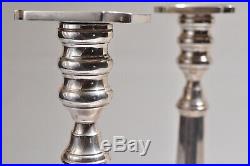 2 Vintage Hallmarked Sterling Silver Candlestick Holders 10Tall