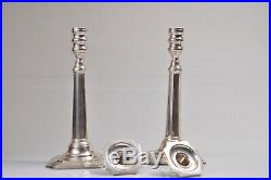 2 Vintage Hallmarked Sterling Silver Candlestick Holders 10Tall