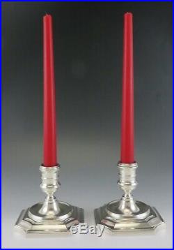2 Vintage Sterling Silver Tiffany & Co Georgian Style Candlestick Holders