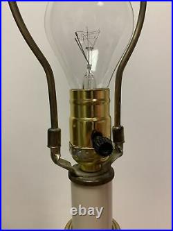 2 Vintage Stiffel Hollywood Regency Brass Barley Twist Candlestick Table Lamps