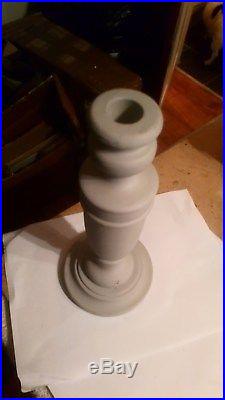 2 x 11 Inches Wooden Carved Candle Stick Holder Vintage