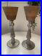 2-x-Large-Vintage-Silver-Metal-Solid-Wood-Chalice-Candle-Holders-Pair-Bauhaus-01-cts
