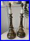 2-x-Vintage-Large-Brass-Candle-Stick-Lamps-Country-House-Vibe-22-Tall-MCM-01-cd