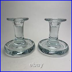 2X Vintage Mid-Century Neptune Candlesticks by Michael Bang for Holmegaard Rare