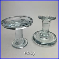 2X Vintage Mid-Century Neptune Candlesticks by Michael Bang for Holmegaard Rare
