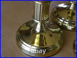 3 Vintage Coppercraft Copper Craft Brass Column Candlesticks Candle Holders