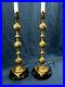 3302M-Vtg-Pair-2-Matching-30-Candlestick-Lamps-ORNATE-Gold-withBlack-Marble-Bases-01-gcn