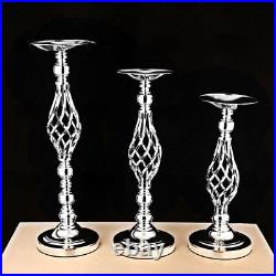 3Pcs/Set Candle Holders Wedding Stand Metal Nordic Romantic Gold Silver Fashion