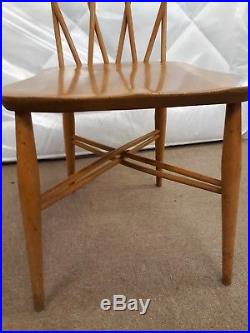 4 Ercol vintage candlestick dining chairs