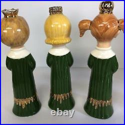 6 Vintage Atlantic Mold Ceramic Christmas Choir Boy Girl 11 Candle Stick Holder