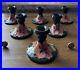 6-x-Moorcroft-Vintage-Hibiscus-Candlesticks-Very-Good-Condition-Green-01-crxs