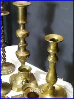 70 Lite Candle Holders Vintage Brass 55 Piece Candlestick Wedding 24Tall