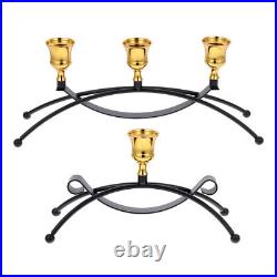 8 Pcs Vintage Iron Candle Stand Candlestick Handicraft Candle Stand for Wedding