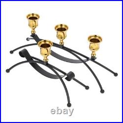 8 Pcs Vintage Iron Candle Stand Candlestick Handicraft Candle Stand for Wedding