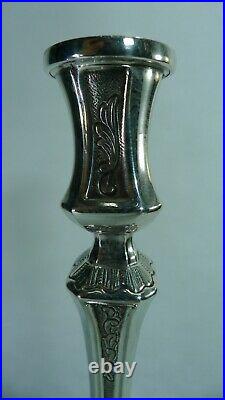 925 (Sterling Silver) Vintage Candle Stick Holder 26.2 cm. Tall / 144 grams