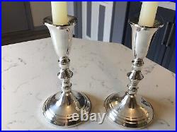 A Beautiful Pair Of Vintage American Sterling Silver Candlesticks, By Duchin