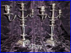A Beautiful Pair of Vintage Goldfeder Silverplated Candelabra / Candlesticks