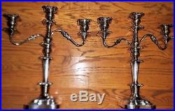 A Beautiful Pair of Vintage Goldfeder Silverplated Candelabra / Candlesticks