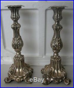 A Pair Of Vintage Israeli Sterling Silver Candle Sticks By Hazorfim