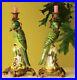A-Pair-Vintage-Porcelain-Parrot-figurine-Candlesticks-Candelabra-Candle-Holder-F-01-pj