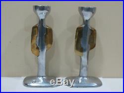 A Pair of Vintage Signed David Marshall Candlesticks