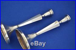 A Pair of Vintage Solid Silver Candlesticks 800 grade Israel Candle