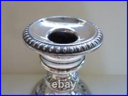 A Pair of Vintage Sterling Silver Candlesticks, Birmingham 1973, Broadway & Co