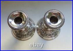 A Pair of Vintage Sterling Silver Candlesticks, Birmingham 1973, Broadway & Co