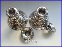 A Pair of Vintage Sterling Silver Candlesticks, Birmingham 1973, Broadway & Co