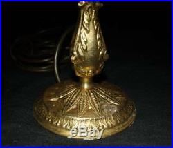 A VINTAGE PAIR OF FRENCH BRASS CANDLESTICKS, TWO CANDELABRA TABLE LAMPS (jn24R)