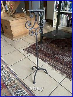 A Vintage Wrought Iron Candlestick